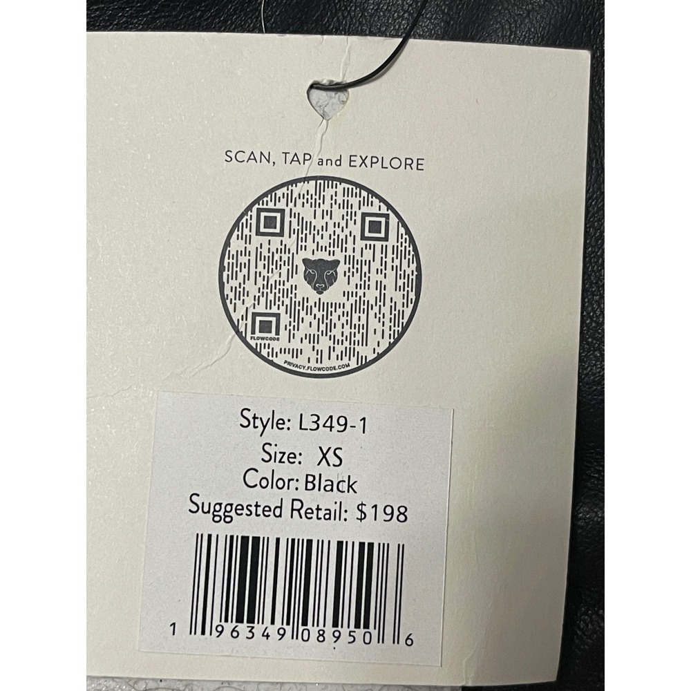 LITA by Ciara Black 100% Lamb Leather Crop Top High Neck XS NWT - Picture 9 of 12